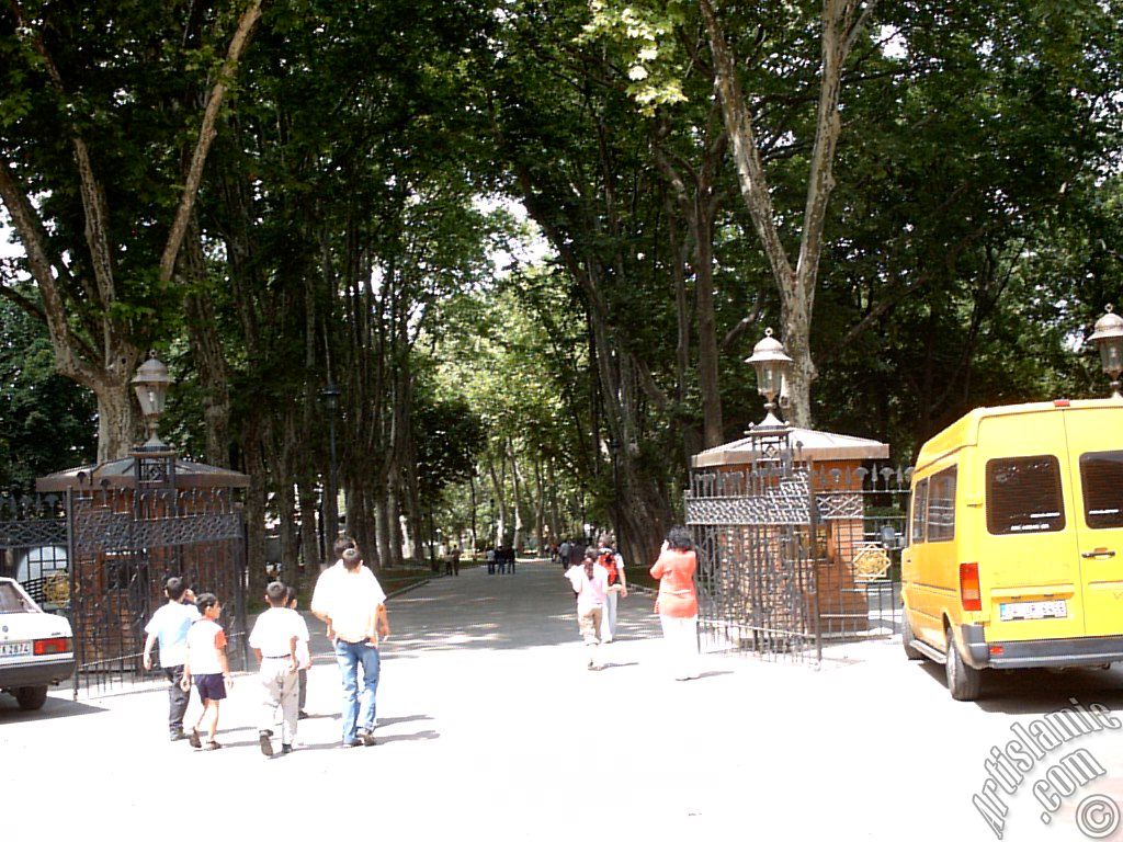 View of a park in Gulhane district in Istanbul city of Turkey.

